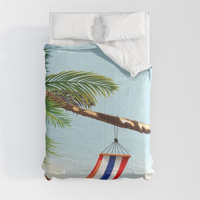 puerto rico hammock beach poster Comforter