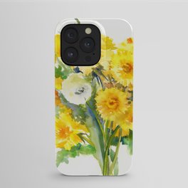 Dandelion Flowers, Herbal, herbs, field flowers, yellow floral design iPhone Case