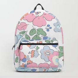 Vintage Liberty pattern. Elegant floral pattern in small flowers. Vintage pink design. Seamless texture Backpack