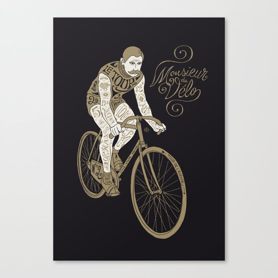 Monsieur du vélo Canvas Print