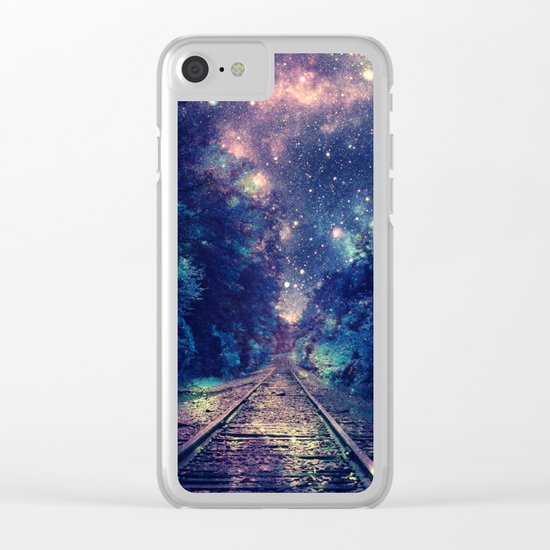 Dream Train Tracks : "Next Stop, Anywhere" Clear iPhone Case