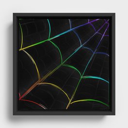 Rainbow Web Framed Canvas
