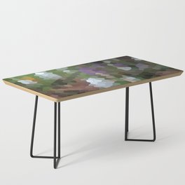 Abstract Mosaic Snowdrop And Crocus Flowers Coffee Table