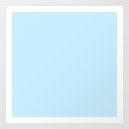 Pastel Blue - Light Pale Powder Blue - Solid Color Art Print