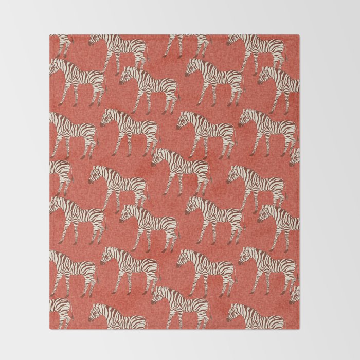 Zebra - clay, rust, terracotta, zebra pattern, home decor, zebra wallpaper, zebra bedding, boho, hippie, safari, animals, animal pri
