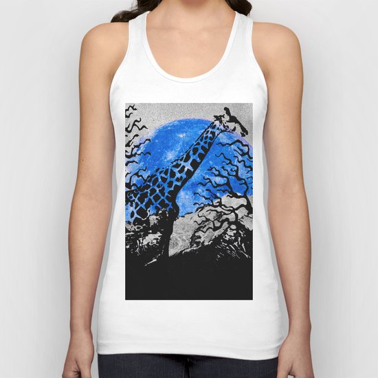 GIRAFFE IN A THICKET Unisex Tank Top