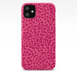 Feline Animal Print - Red Violet iPhone Case