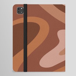 Modern Abstract Pattern 12 in Earthy Terracotta (Liquid Swirl Design) iPad Folio Case
