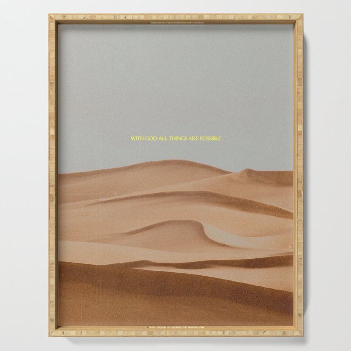 Bible Verse Desert Dunes Serving Tray