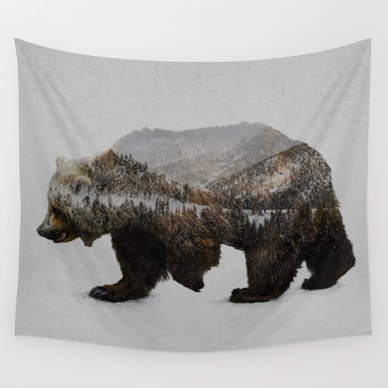 The Kodiak Brown Bear Wall Tapestry