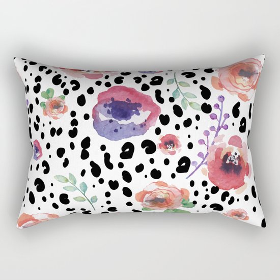 Abstract animal flowers Rectangular Pillow