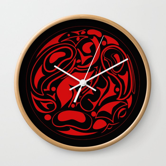 Abstract Indigenous Ornament Wall Clock