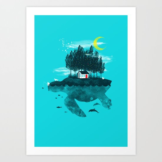 Moving Island Art Print