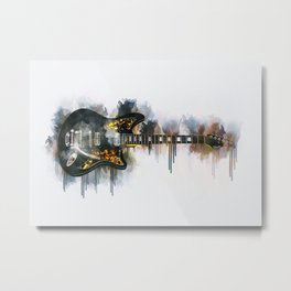 Electric Guitar Metal Print | Entertainment, String, Rock, Wooden, Play, Instrument, Musician, Electric, Band, Stage 
