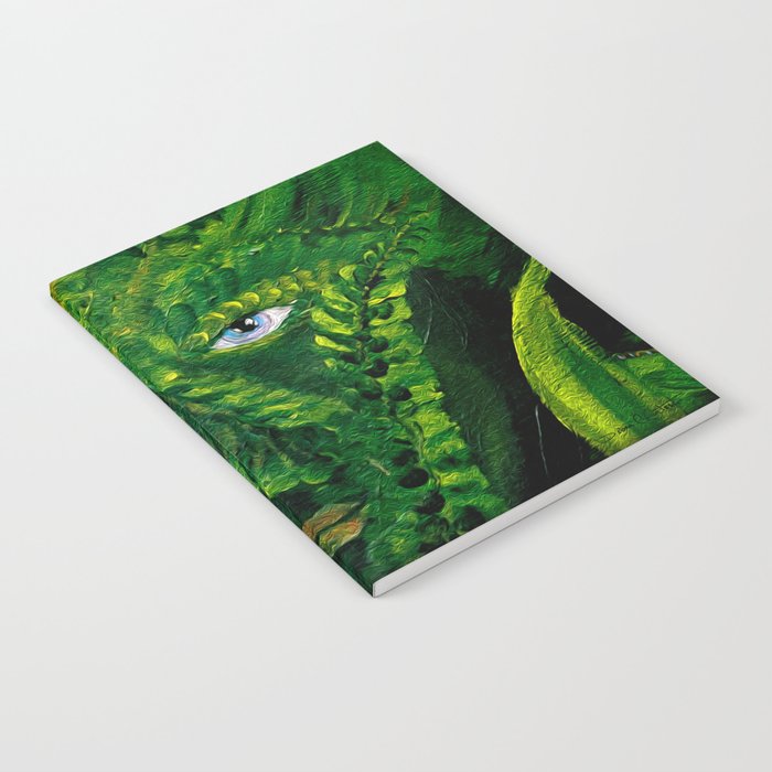 Garden Guardian Hurricane Gnome Notebook by Debra Cortese Design Society6
