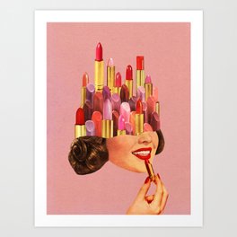 Lipstick (Pink) Art Print