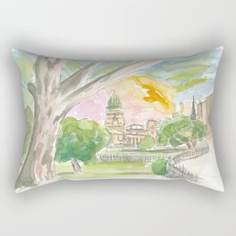 Buenos Aires Relaxing in Park with Congress View Rectangular Pillow