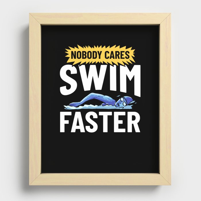 Swimming Coach Swim Pool Swimmer Lesson Recessed Framed Print