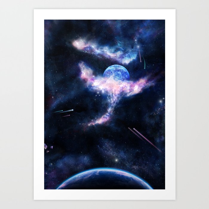 Space Scene Zero One Art Print