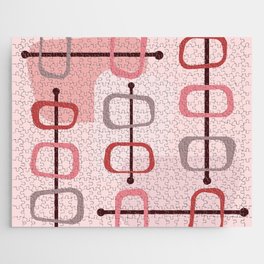 1950s Abstract Art Hollow Rocks Light Pink Jigsaw Puzzle