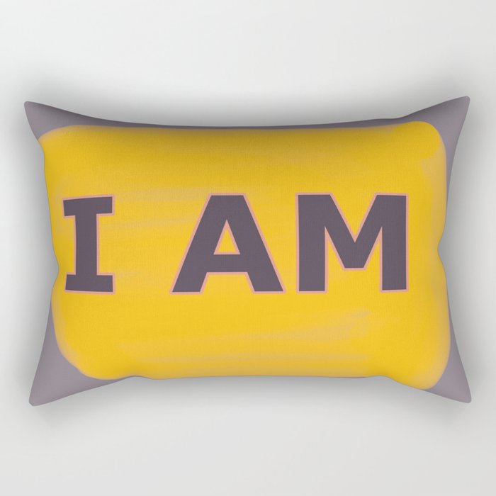 I AM positive affirmarion. Positive Statement. Mantra,  Rectangular Pillow