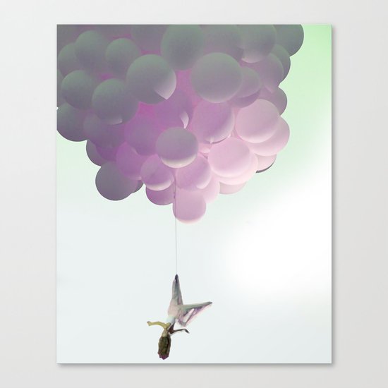 by a thread_ ballon girl Canvas Print
