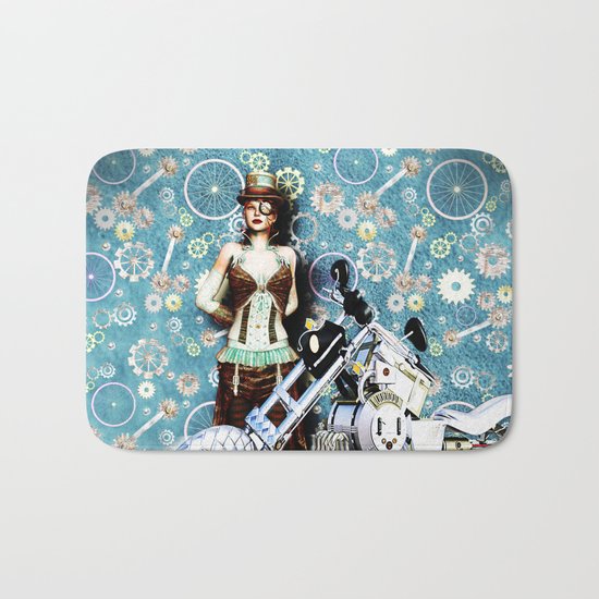 Steampunk Girl Bath Mat