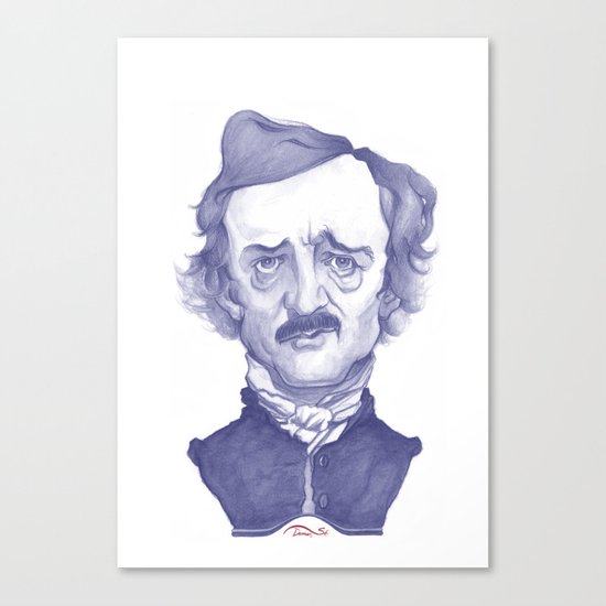Edgar Allan Poe illustration Canvas Print