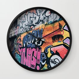 Side Walk Graffiti Street Art Wall Clock