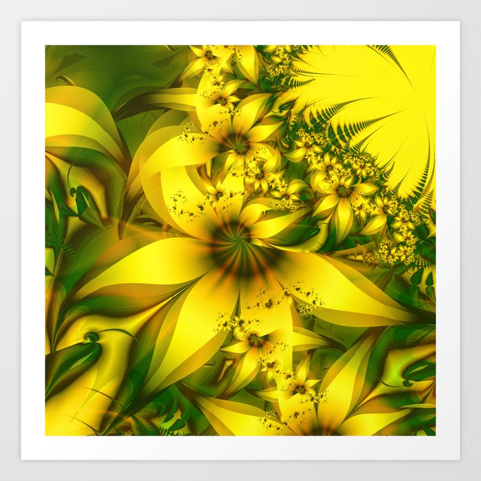 Happiness Is a Meadow of Yellow Daffodil Flowers Art Print