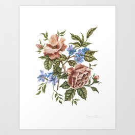 Rustic Florals Art Print