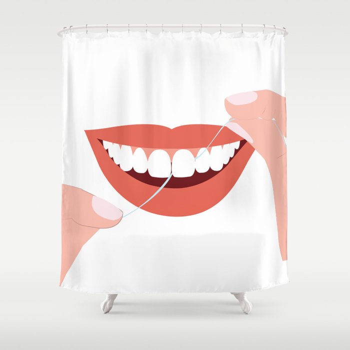 Teeth Shower Curtain By Rabuzina Society6