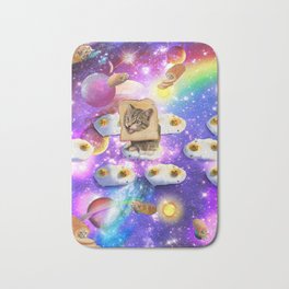 Toast Space Cat  Bath Mat