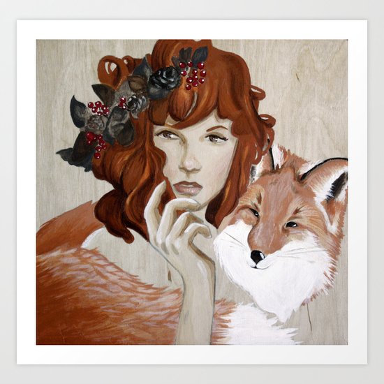 Autumn Fox Art Print