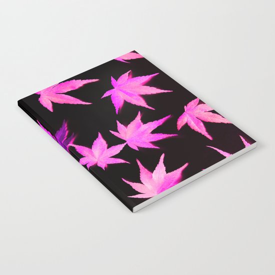 AUTUMN ROMANCE - LEAVES PATTERN #2 #decor #art #society6 Notebook