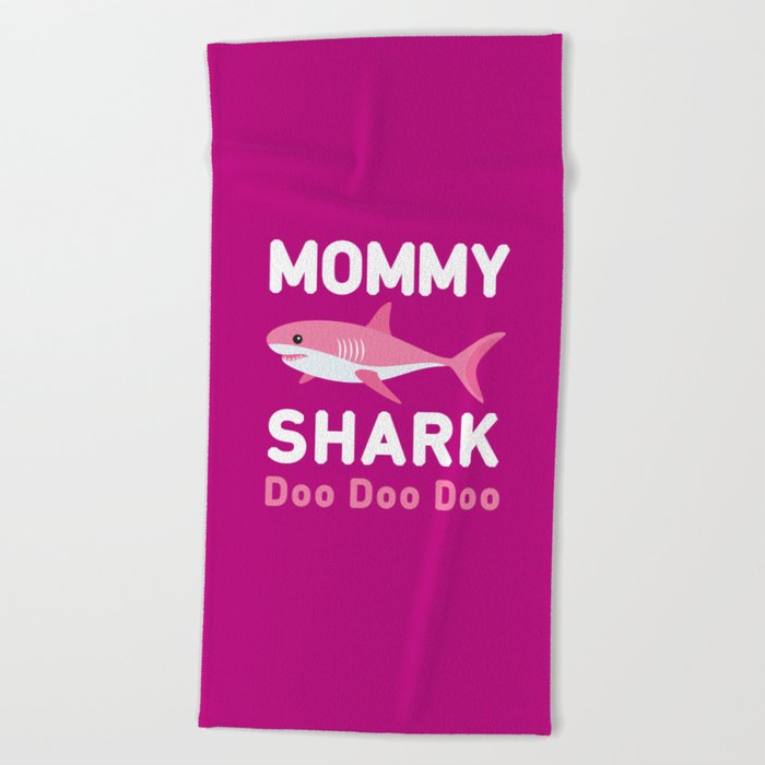 Mommy Shark Beach Towel