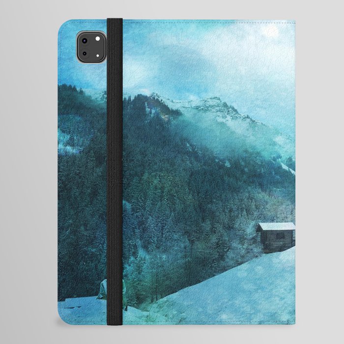 Snow Covered Mountain iPad Folio Case