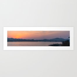 Han River Panorama Sunset Art Print