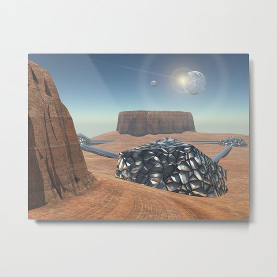 Mars Babylon Colony, view of Armageddon Metal Print