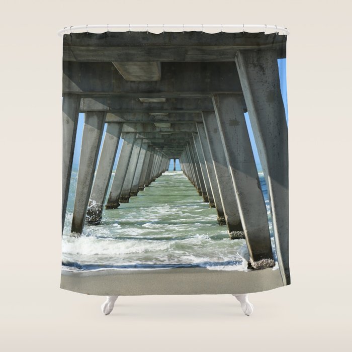 Under The Fishing Pier Shower Curtain By Eschulze Society6