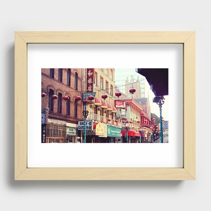 San Fransisco Chinatown Recessed Framed Print