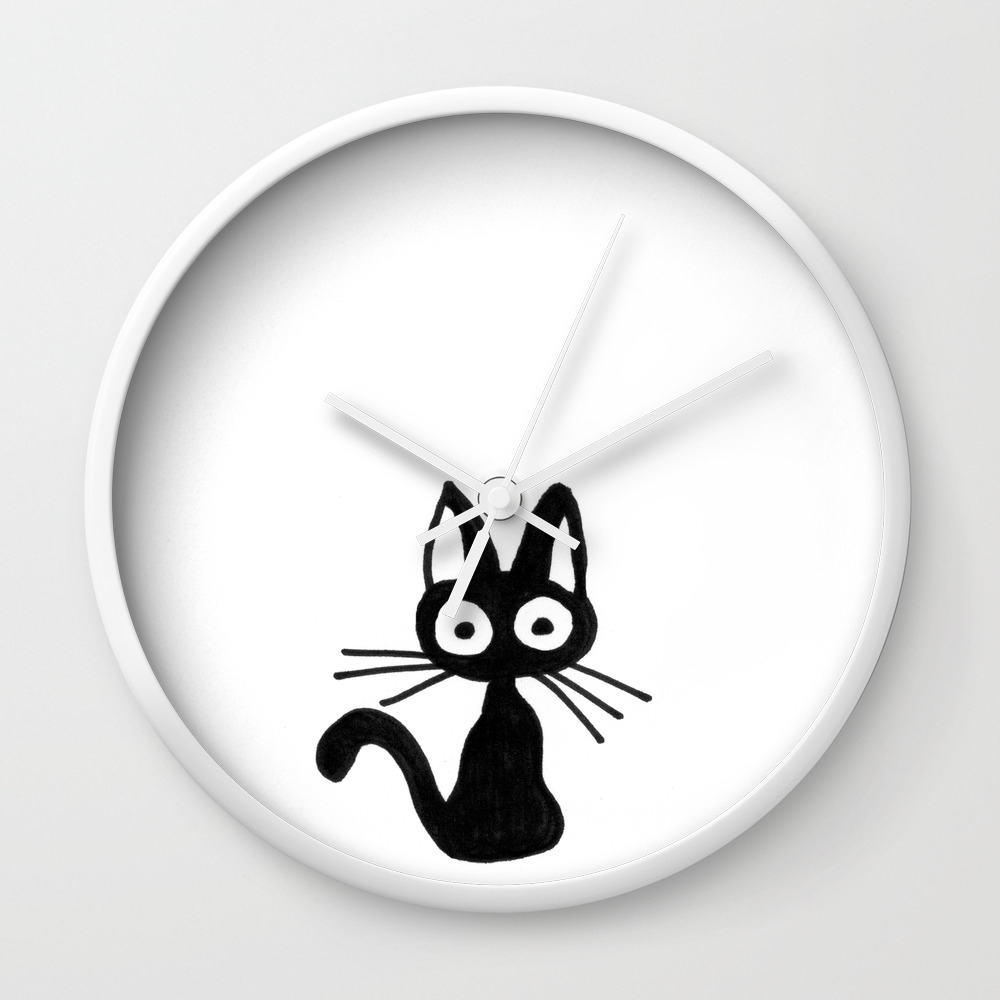 Jiji Black Cat Cartoon Kiki S Delivery Service Wall Clock By