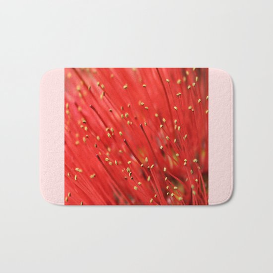 Red & Hairy Bath Mat