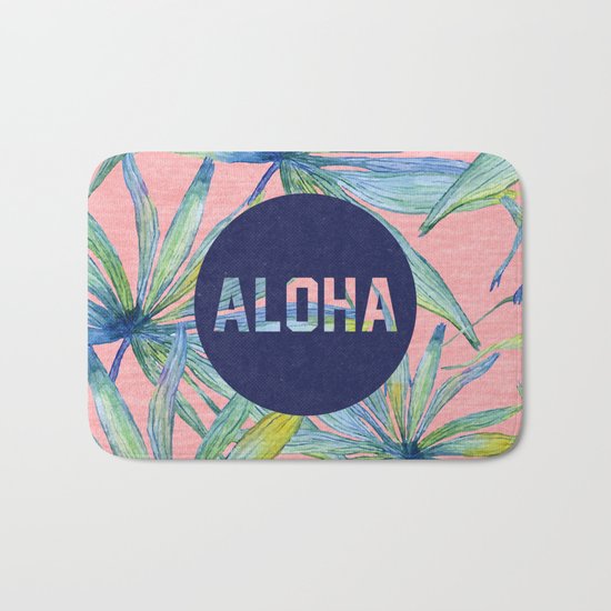 Aloha - pink version Bath Mat