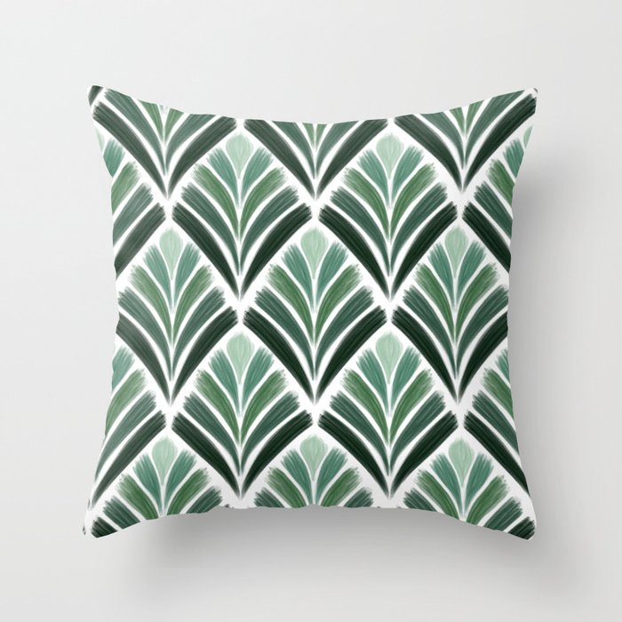 Art Deco Palm  Throw Pillow