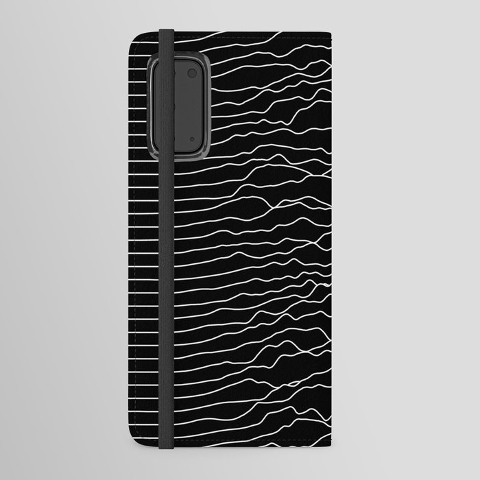 Black Mono Waveform Android Wallet Case