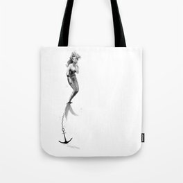 Anchored Mermaid  Tote Bag