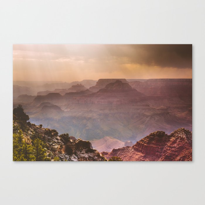 Grand Canyon Rainfall - South Rim Canvas Print