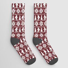 Christmas Bigfoot Socks