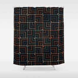 Colorful overlapping squares Shower Curtain
